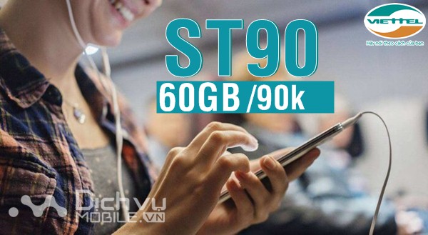 Sim ST90 4G Viettel vào mạng thả ga với 60Gb/tháng