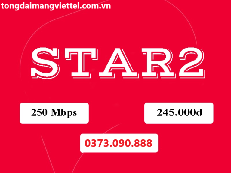 Đăng ký mạng cáp quang gói Star 2 Viettel tặng kèm 2 mesh wifi