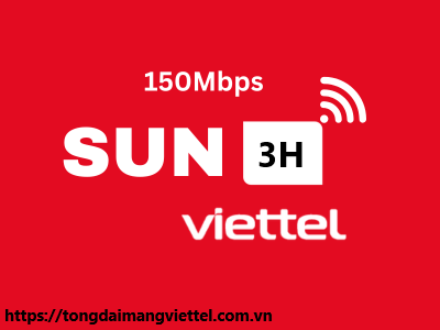 Đăng ký mạng cáp quang Sun 3H Viettel không giới hạn băng thông
